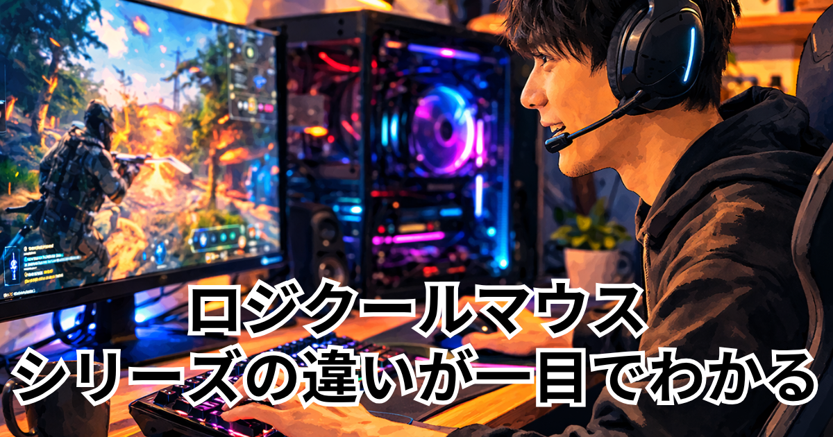 ロジクールマウス シリーズの違いが一目でわかる