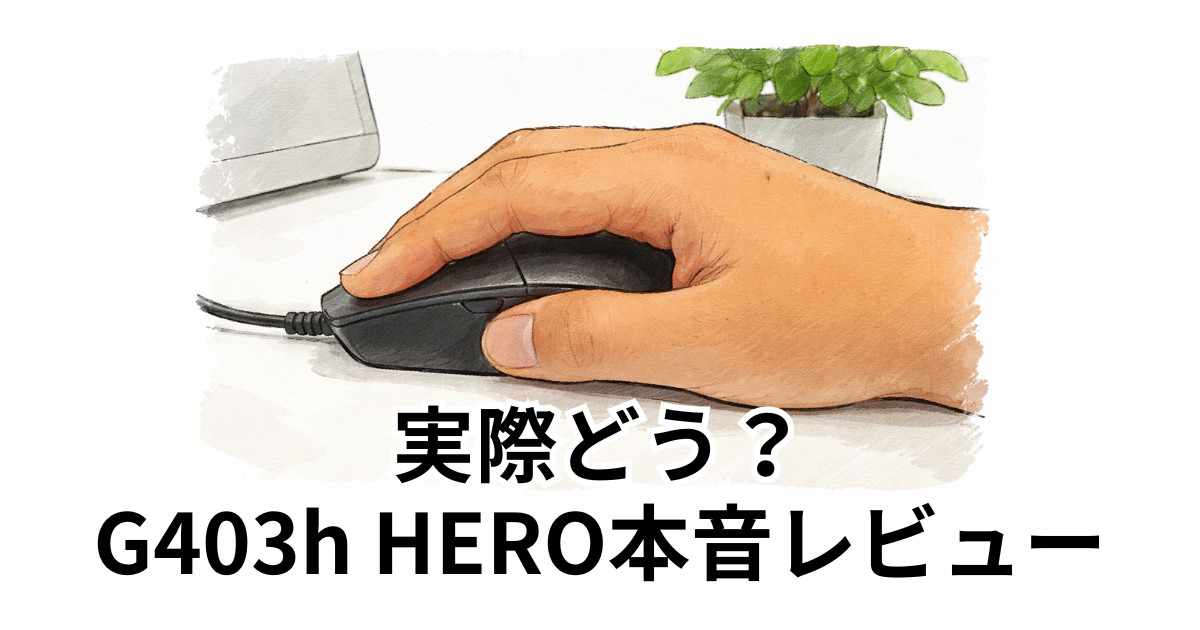実際どう？ G403h HERO本音レビュー