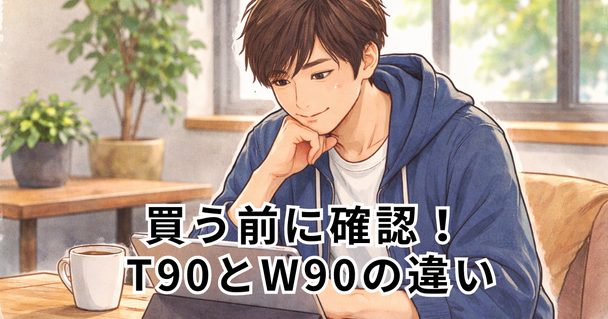 買う前に確認！ T90とW90の違い
