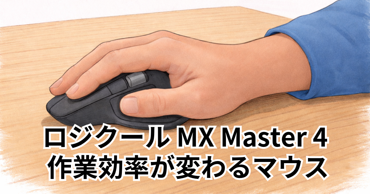 ロジクール MX Master 4 作業効率が変わるマウス