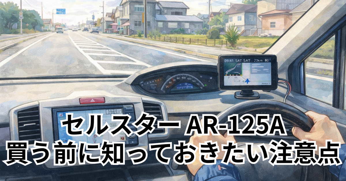 セルスター AR-125A｜買う前に知っておきたい注意点