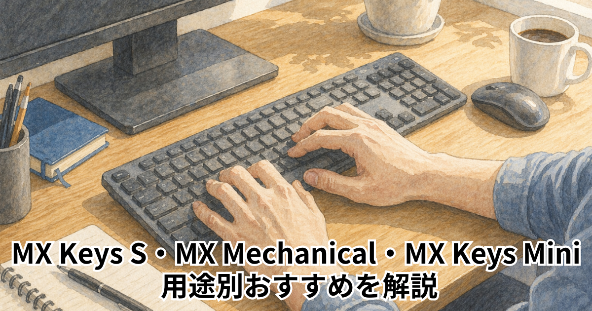 MX Keys S・MX Mechanical・MX Keys Mini 用途別おすすめを解説