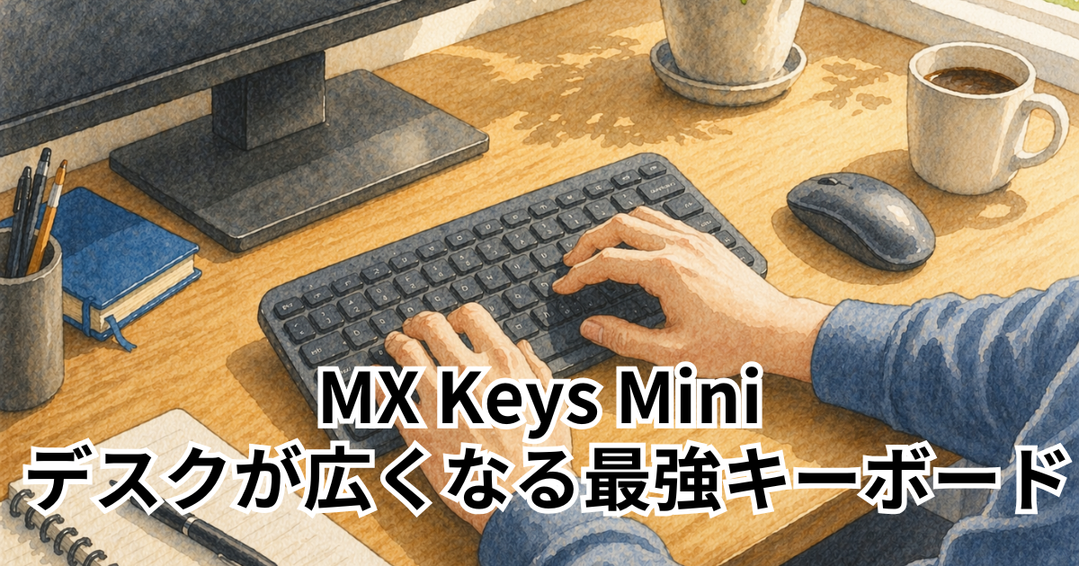 MX Keys Mini デスクが広くなる最強キーボード