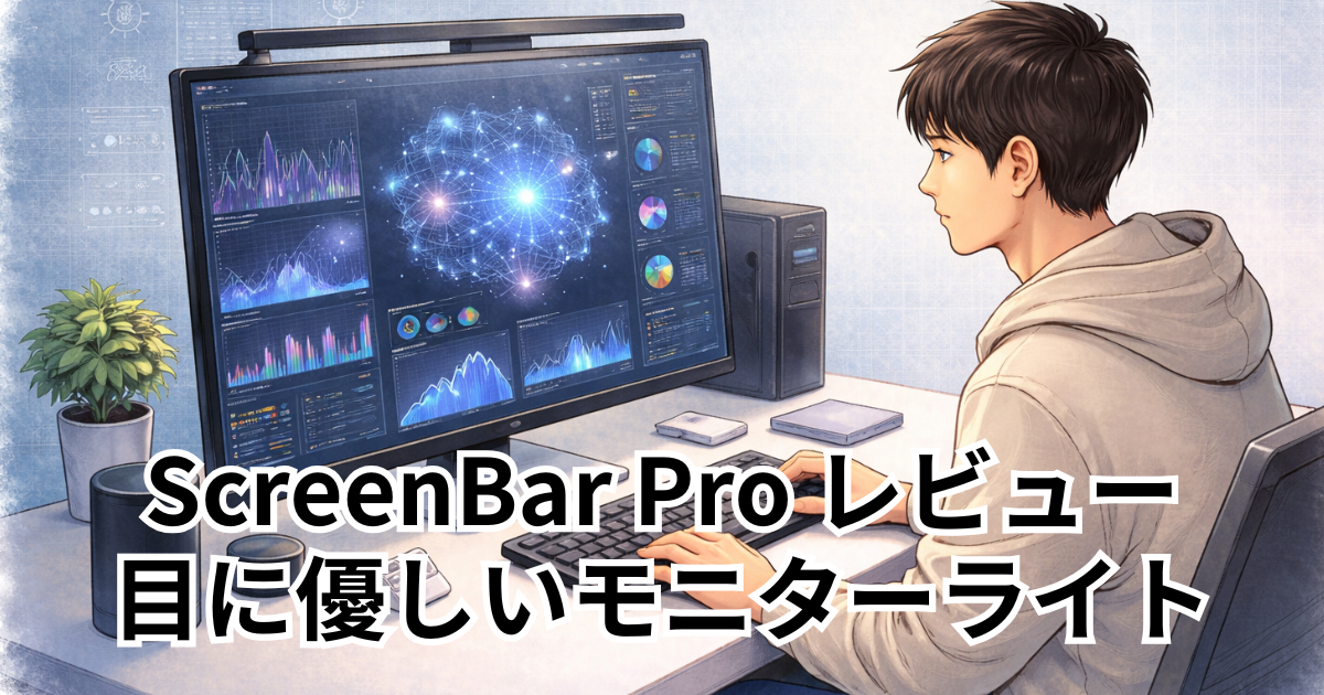 ScreenBar Pro レビュー 目に優しいモニターライト