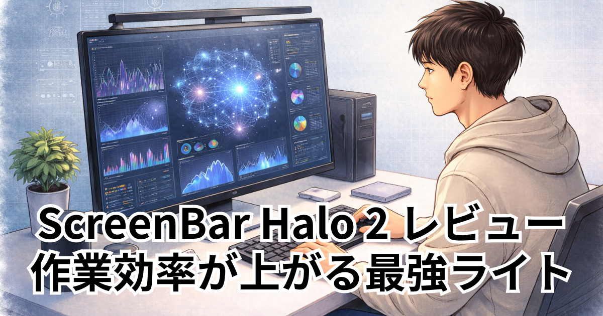 ScreenBar Halo 2 レビュー 作業効率が上がる最強ライト