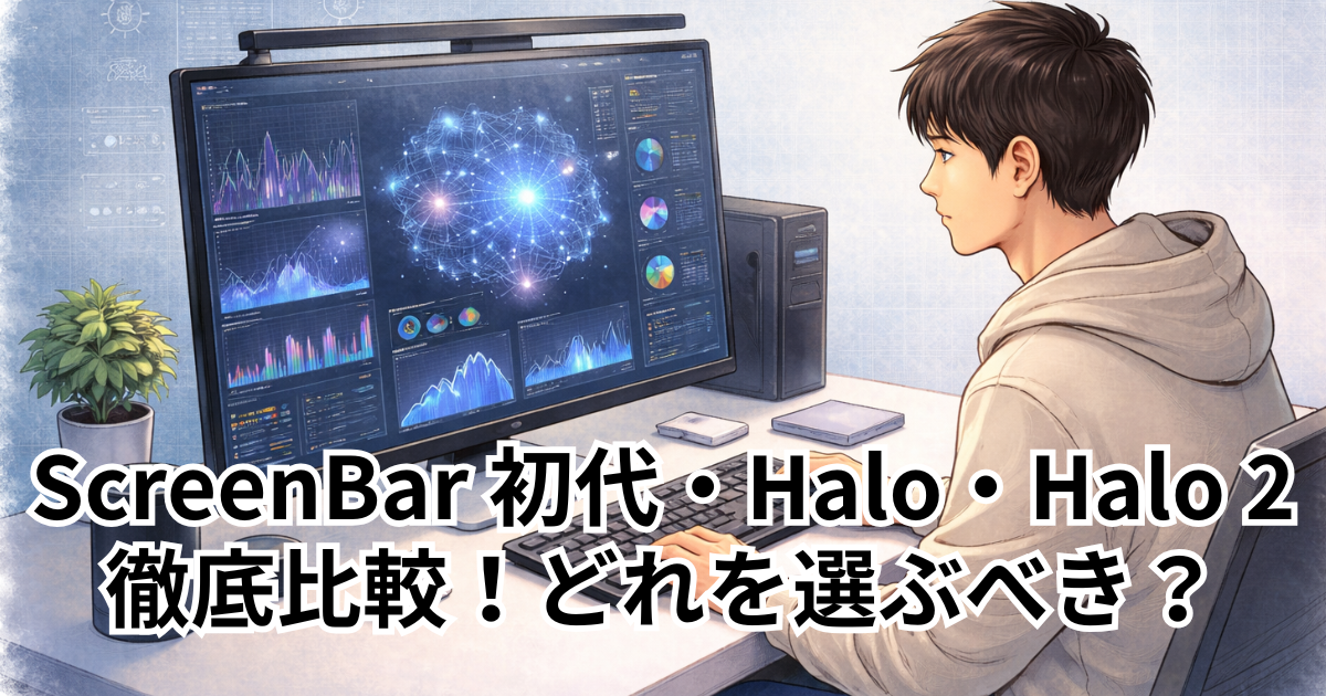 ScreenBar 初代・Halo・Halo 2 徹底比較！どれを選ぶべき？