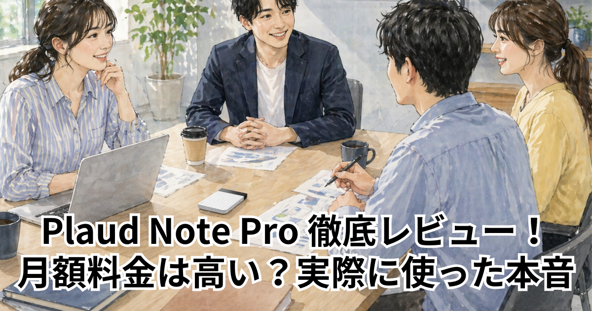 Plaud Note Pro 徹底レビュー！月額料金は高い？実際に使った本音