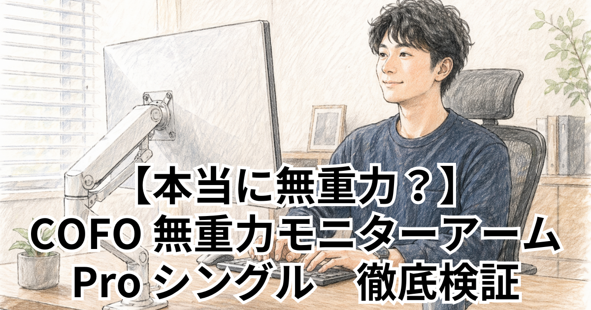 【本当に無重力？】COFO 無重力モニターアーム Pro シングル　徹底検証