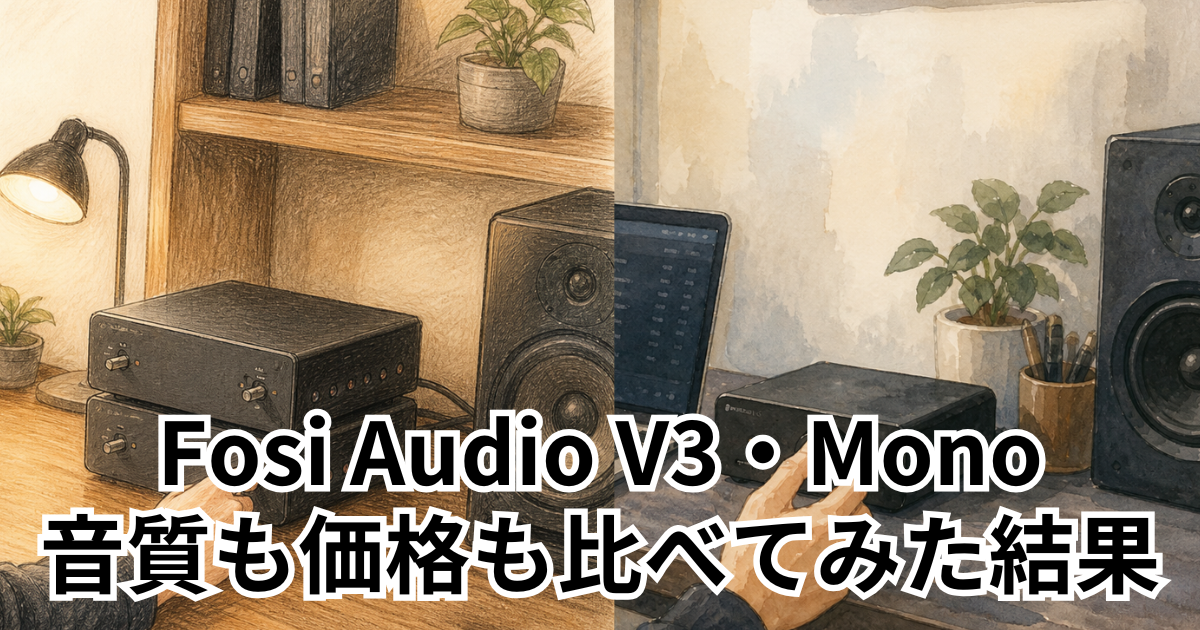 Fosi Audio V3・Mono 音質も価格も比べてみた結果