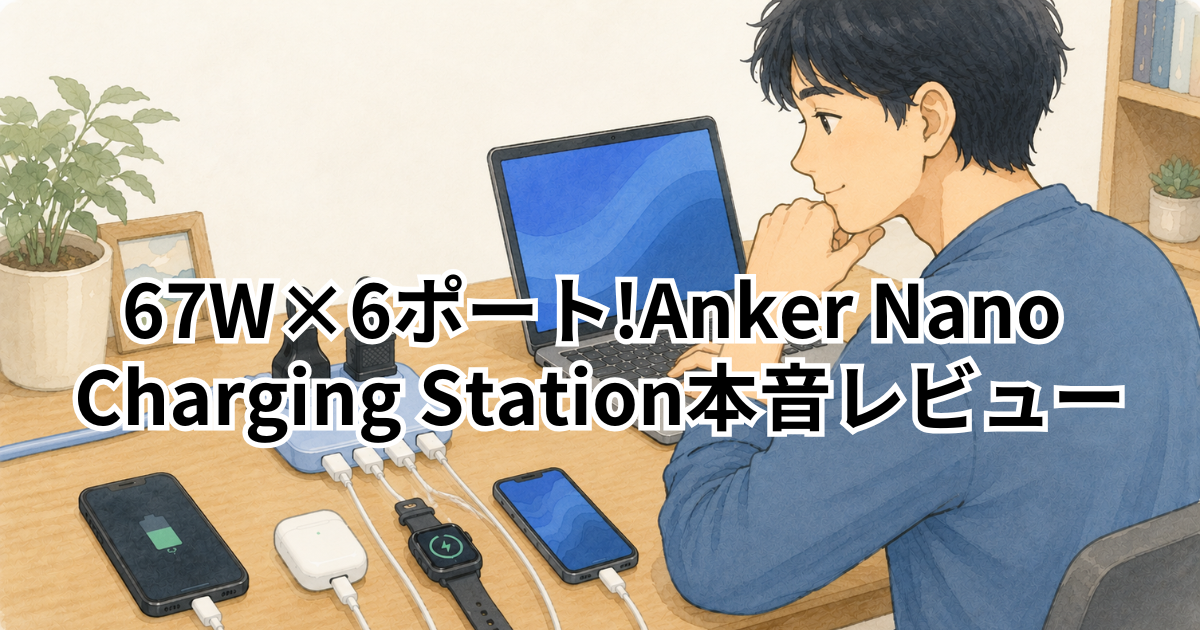 67W×6ポート!Anker Nano Charging Station本音レビュー