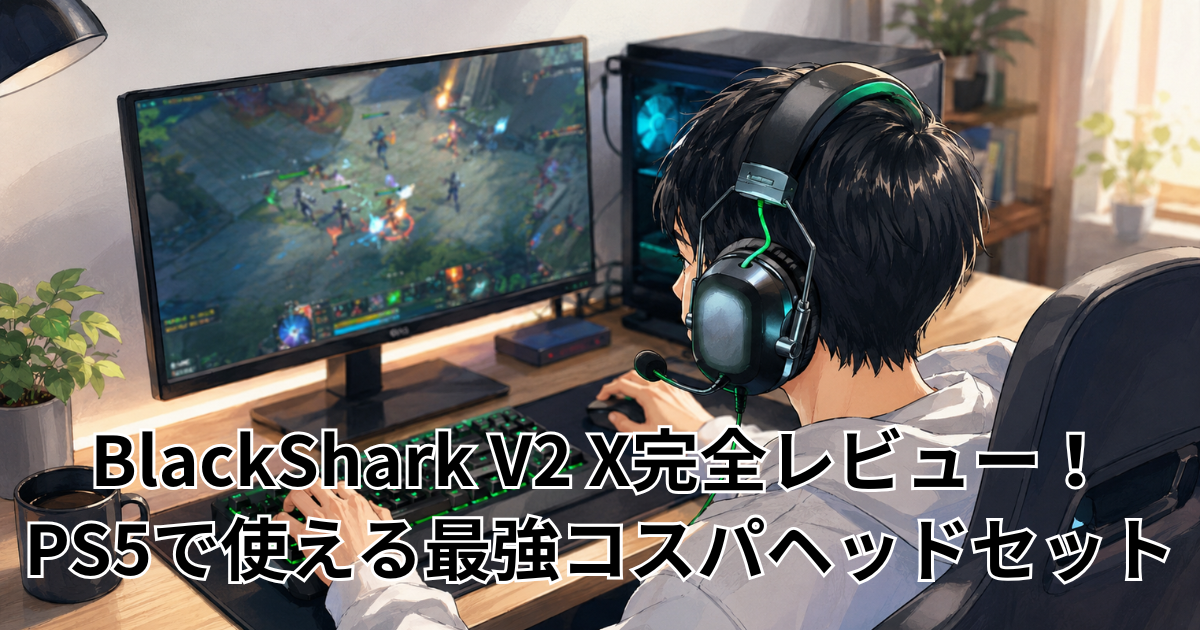 BlackShark V2 X完全レビュー！PS5で使える最強コスパヘッドセット