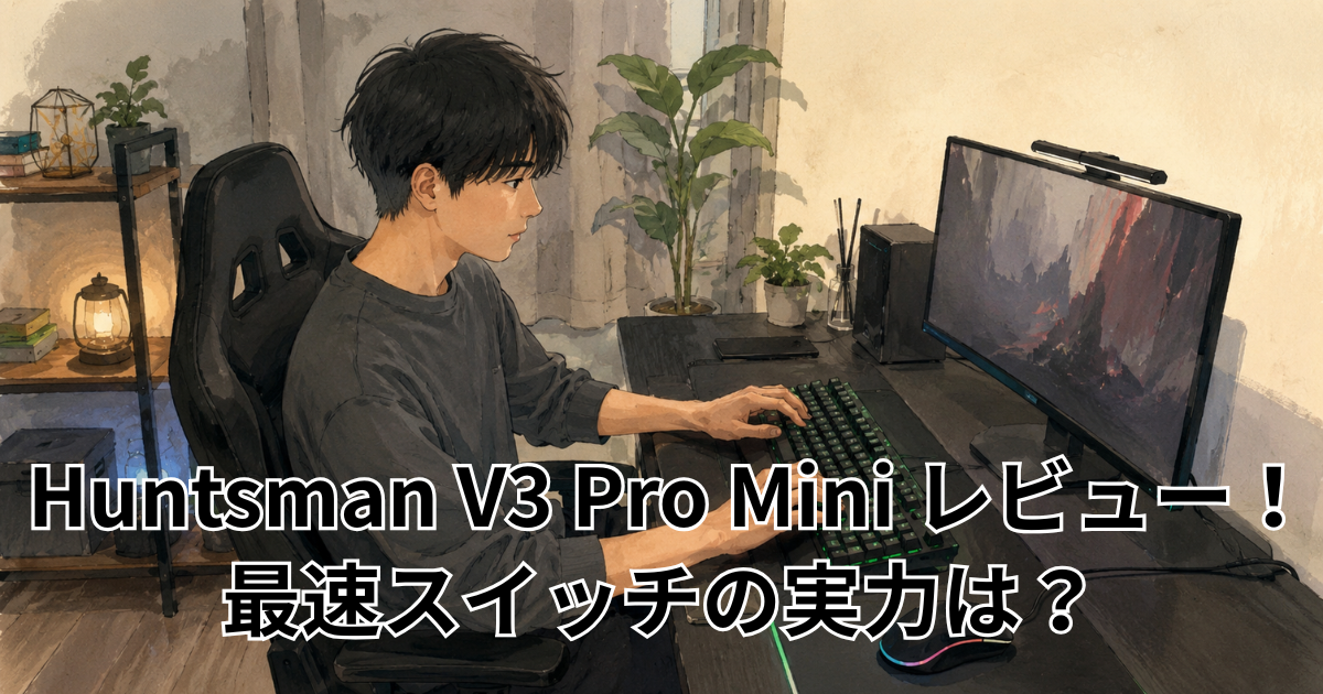 Huntsman V3 Pro Mini レビュー！最速スイッチの実力は？