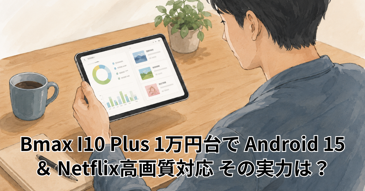 Bmax I10 Plus 1万円台で Android 15 ＆ Netflix高画質対応 その実力は？