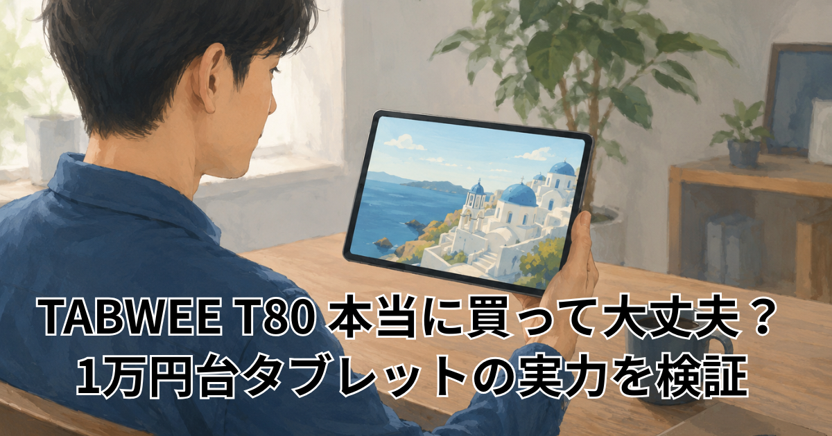 TABWEE T80 本当に買って大丈夫？1万円台タブレットの実力を検証