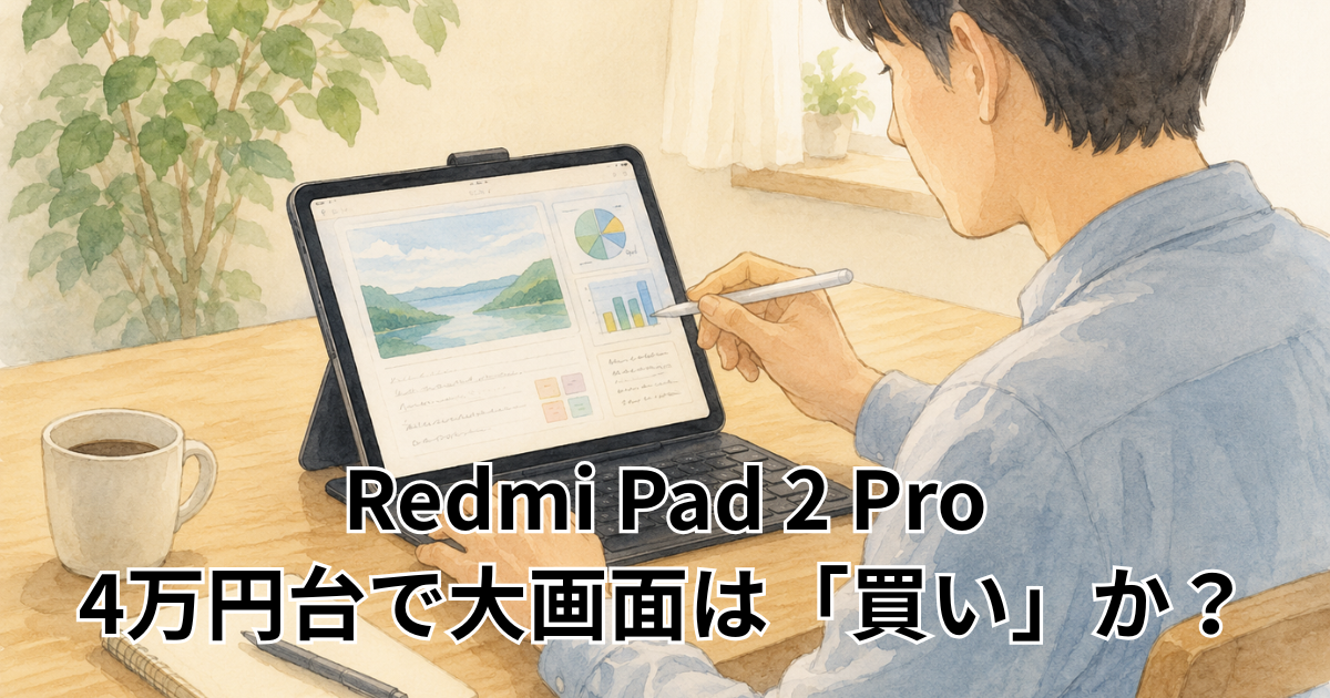 Redmi Pad 2 Pro、4万円台で大画面は「買い」か？