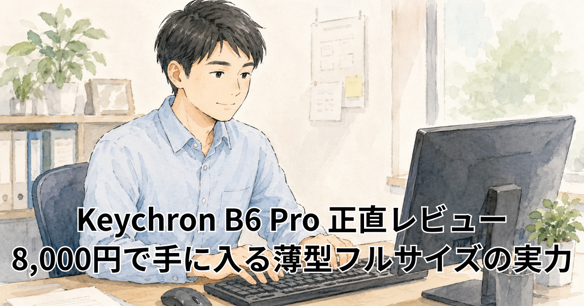Keychron B6 Pro 正直レビュー｜8,000円で手に入る薄型フルサイズの実力