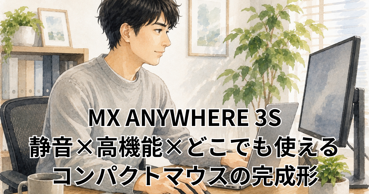 MX ANYWHERE 3S 静音×高機能×どこでも使える コンパクトマウスの完成形