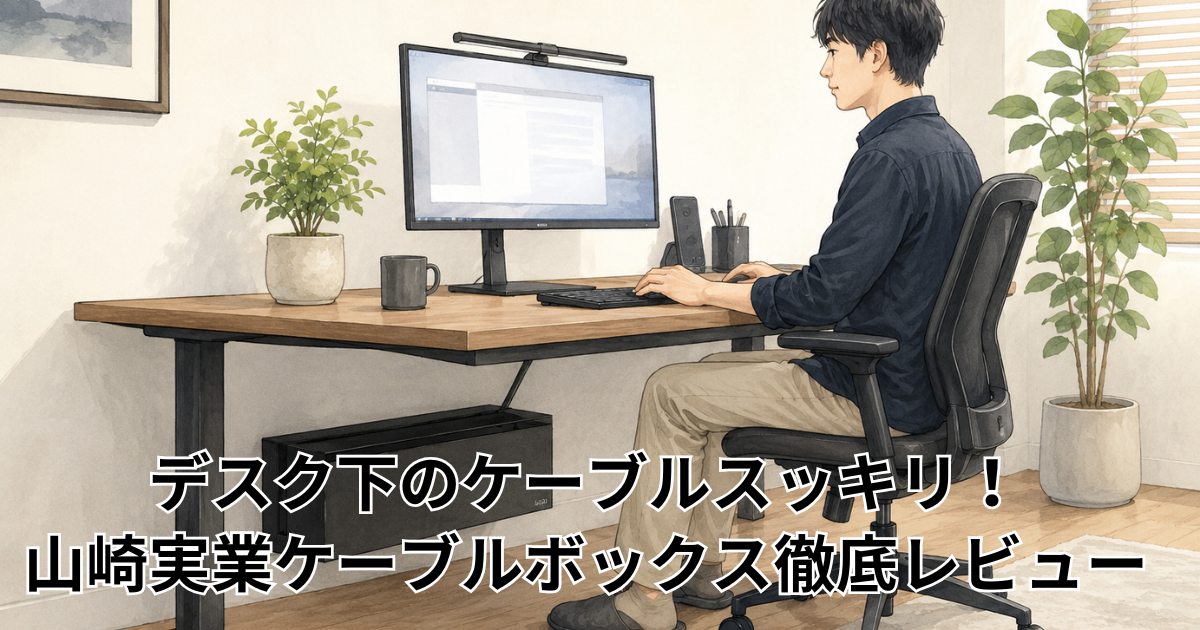 デスク下のケーブルスッキリ！ 山崎実業ケーブルボックス徹底レビュー