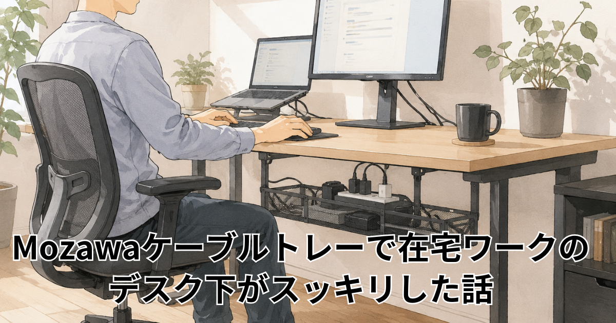 Mozawaケーブルトレーで在宅ワークのデスク下がスッキリした話
